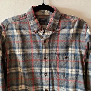 J. Crew Plaid Flannel Standard Fit Shirt